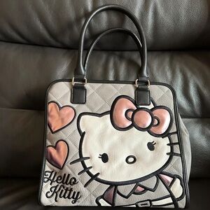 Hello Kitty Quilted Tote Bag - Black and Pink Accents